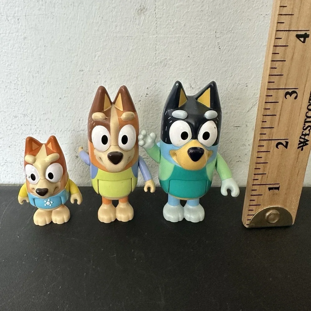 Bluey & friends Bingo & Bandit Action Figures 3.25